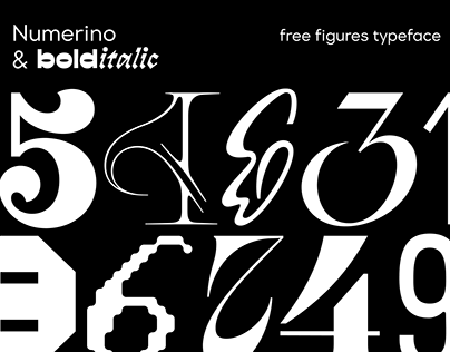 Numerino. Free figures typeface