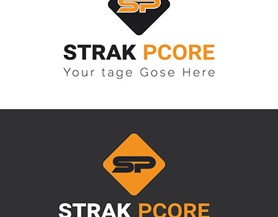 Strak Pcore SP letter logo design