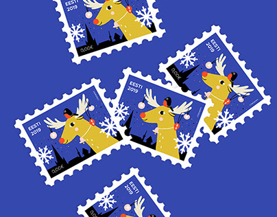 Christmas postage stamp