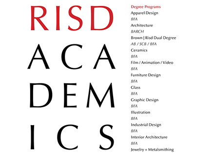 Hierarchy: RISD Academics