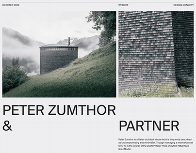 Peter Zumthor & Partner — Website concept