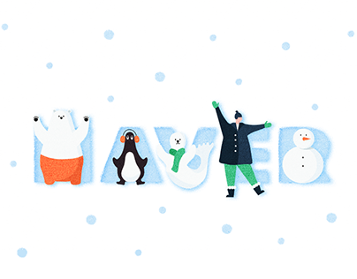 NAVER logo for the first snow, 2018