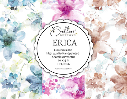 Erica Floral seamless pattern