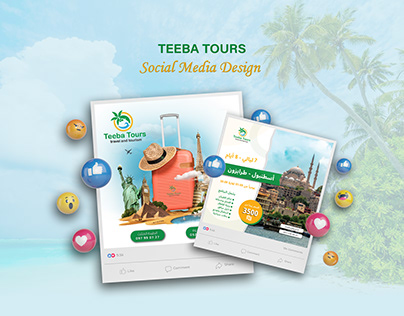 Social Media Design for Teeba Tours Company