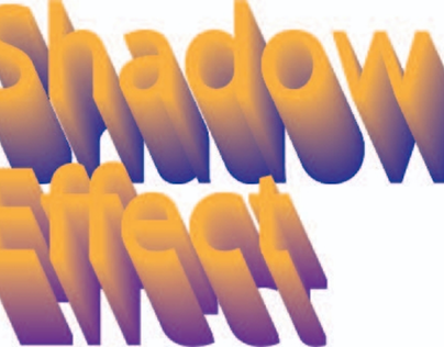 long shadow , line typography