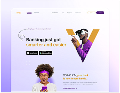 VULTe Banking Landing Page