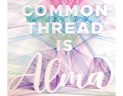 String Art Mural - "The Common Thread Is Alma"