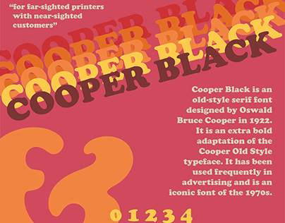 Cooper Black Font Poster
