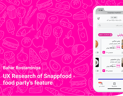 UX Research of Snappfood - food party's feature