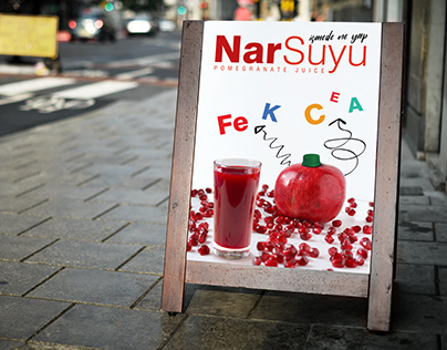 Pomagranate Juice Poster Design