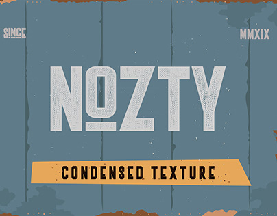 Introducing Nozty Textured a tall Ultra condensed sans