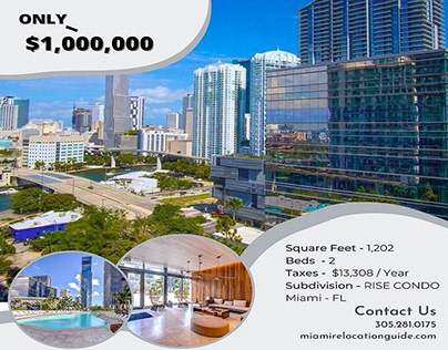 Luxury 2 Bed/2.5 Bath at Rise at Brickell City Centre