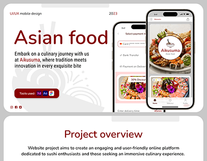 Aikusuma, mobile design for sushi site