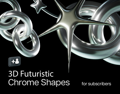 3D Futuristic Chrome Shapes