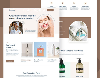 Beautaza - Cosmetic Product Web Page