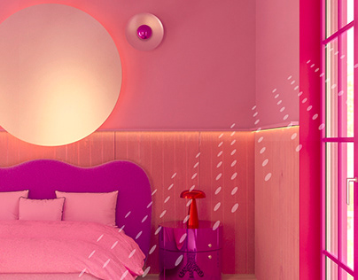 Barbie's bedroom 3d design