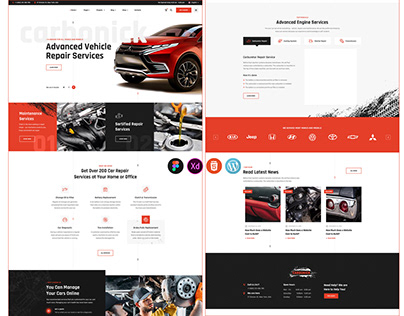 Automobile Industry Landing Page Design