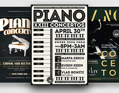 Piano Concerto Flyer Bundle