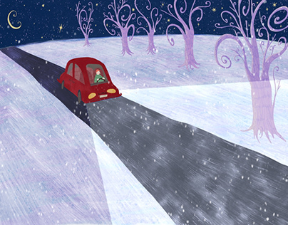 Droga przez zimę, Ilustracja