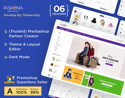 Fashona - Kids Fashion Store PrestaShop Web Template