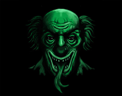 scary clown green