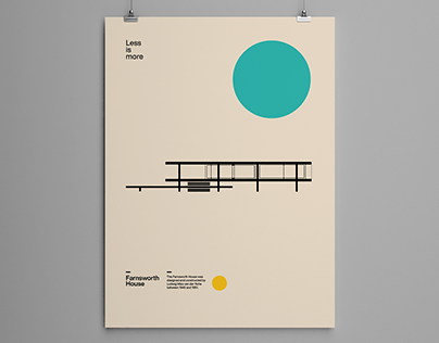 Farnsworth House, Bauhaus Poster Design