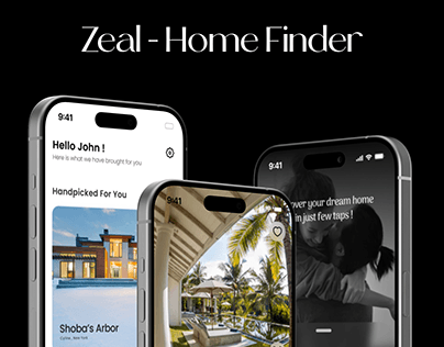 Zeal Home Finder App UI/UX Design