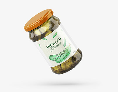 Cucumber Jar Label Design