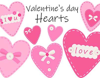 Hearts Valentine's day vector illustration