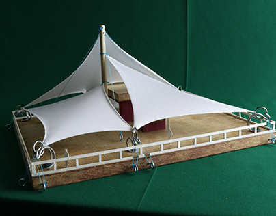 Maquette of a textile roof proposal