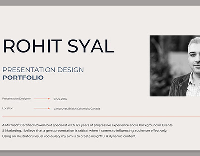 Rohit Syal Presentation Design Portfolio