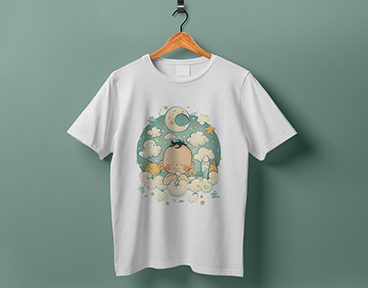 Create a cute cartoon t-shirt design ( PAID )
