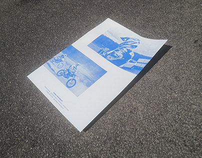 Screen printing motocross poster