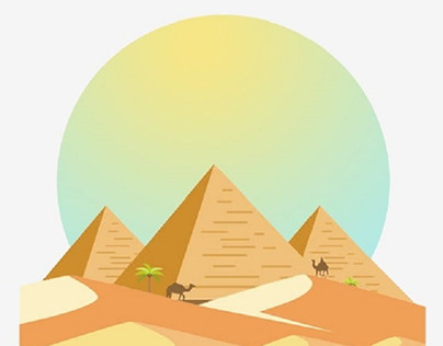 Attempt drawing and design of the Egyptian pyramids