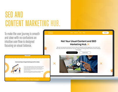 SEO and Content Marketing Hub / UIUX design
