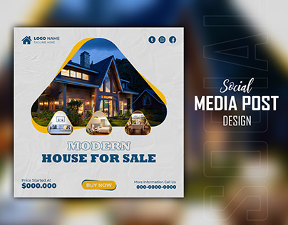 Real estate house property social media banner template