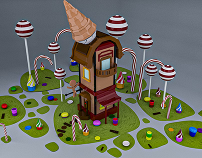 3D modeling candy house