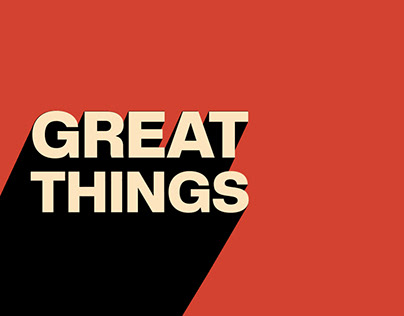 GREAT THINGS | RETRO STYLE TYPOGRAPHY | SIMPLE DEPTH