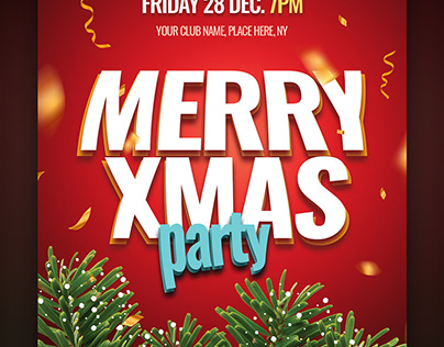 Merry Xmas Party Flyer (PSD)