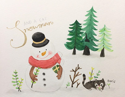 SNOWMAN(watercolor)