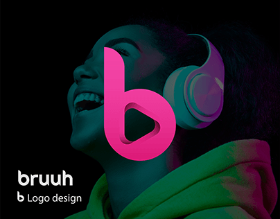"bruuh" Typographic logo design.
