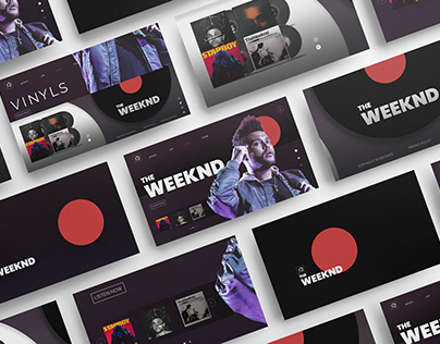 The Weeknd artist landing page.