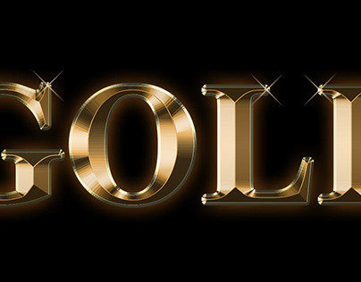 Gold text using layer style