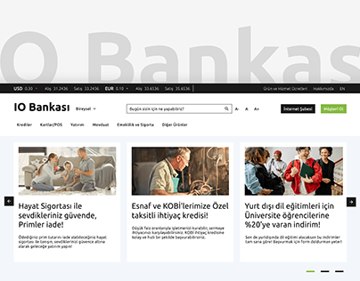 IO Bankası Landing page