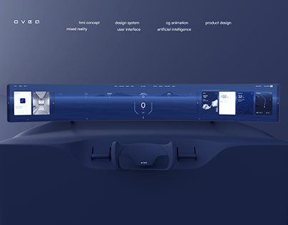 Ovea boat concept hmi interface UI/UX 3D