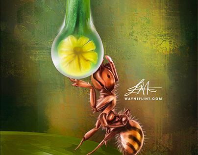 Digital Ant Oil Painting
