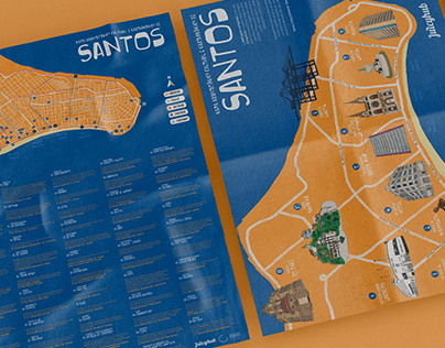 Mapa Ilustrado de Santos