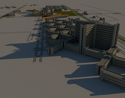 Campus 3D Modeling Illustrative Map