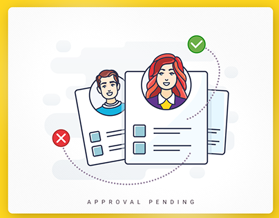 Request Approval Concept Icon Illustrations