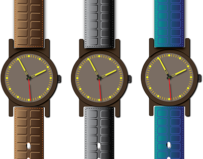 3D illustration of wrist watches